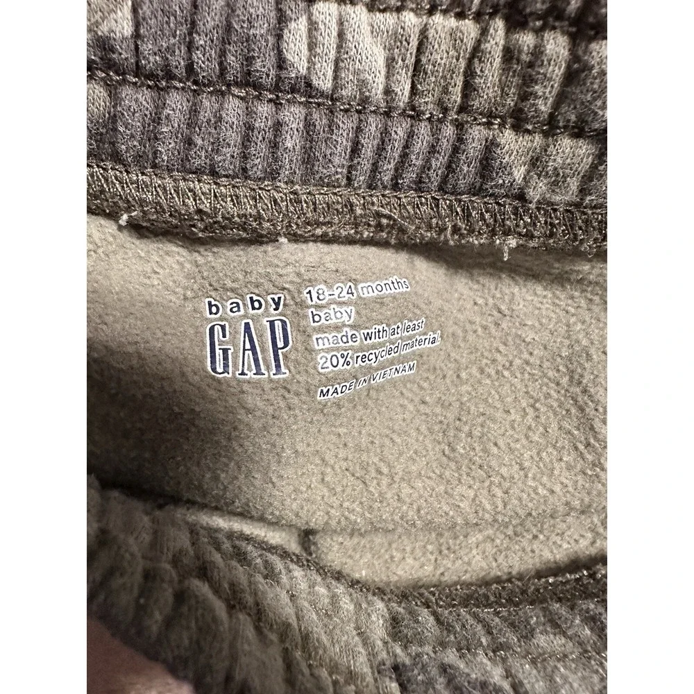 Baby‎ Gap 2 Pc sweat Suit 18-24 Mos Camo Pullover hoodie